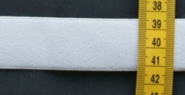 Elastiek wit 28 mm breed.