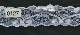 Tule kant wit swirl 2,5 cm breed.