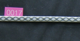 Elastiek wit/grijs 5 mm breed.