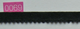 Zwart picot elastiek 10 mm breed