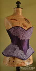 Purple silk Edwardian corset