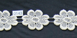 Kant creme bloemen slinger 4 cm breed.