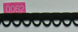 Zwart met lusjes picot elastiek 18 mm breed