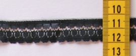 Kant zwart vlak  1,5 cm breed.