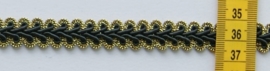 Galon band zwart/goud 1,5 cm breed.