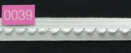 omvouw elastiek wit met picot in midden.