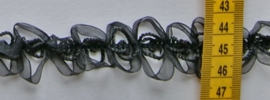 Galon band zwart/tule 1,5 cm breed.