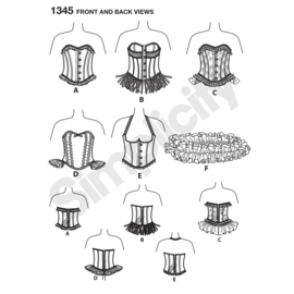 Patroon Simplicity 1345 (maat 32 t/m 40)