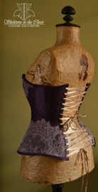 Purple silk Edwardian corset