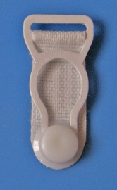 Kousenhouders wit metaal 12 mm (set 4 stuks)