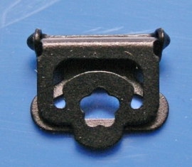 Klip zwart metaal 12 mm (set 4 stuks)