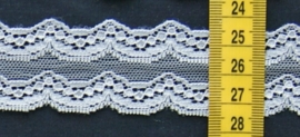 Tule kant heel licht perzik boogjes 3 cm breed.