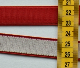 Elastiek rood 18 mm breed.