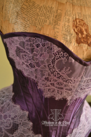 Purple silk Edwardian corset