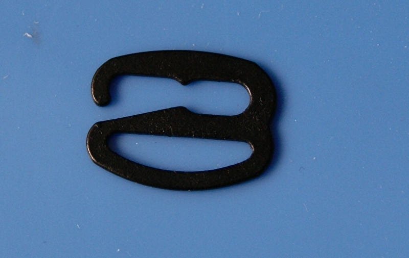 Schuif zwart metaal 12 mm (set 4 stuks)