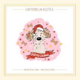 Christmas pink woofmas| 1 en 2 hondjes Restyle