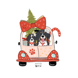 Restyle Christmas Car voor 2 hondjes