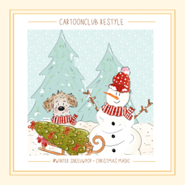 Winter sneeuwpop | 1 en 2 hondjes Restyle