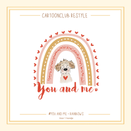 Regenboog you and me | 1 en 2 hondjes Restyle you