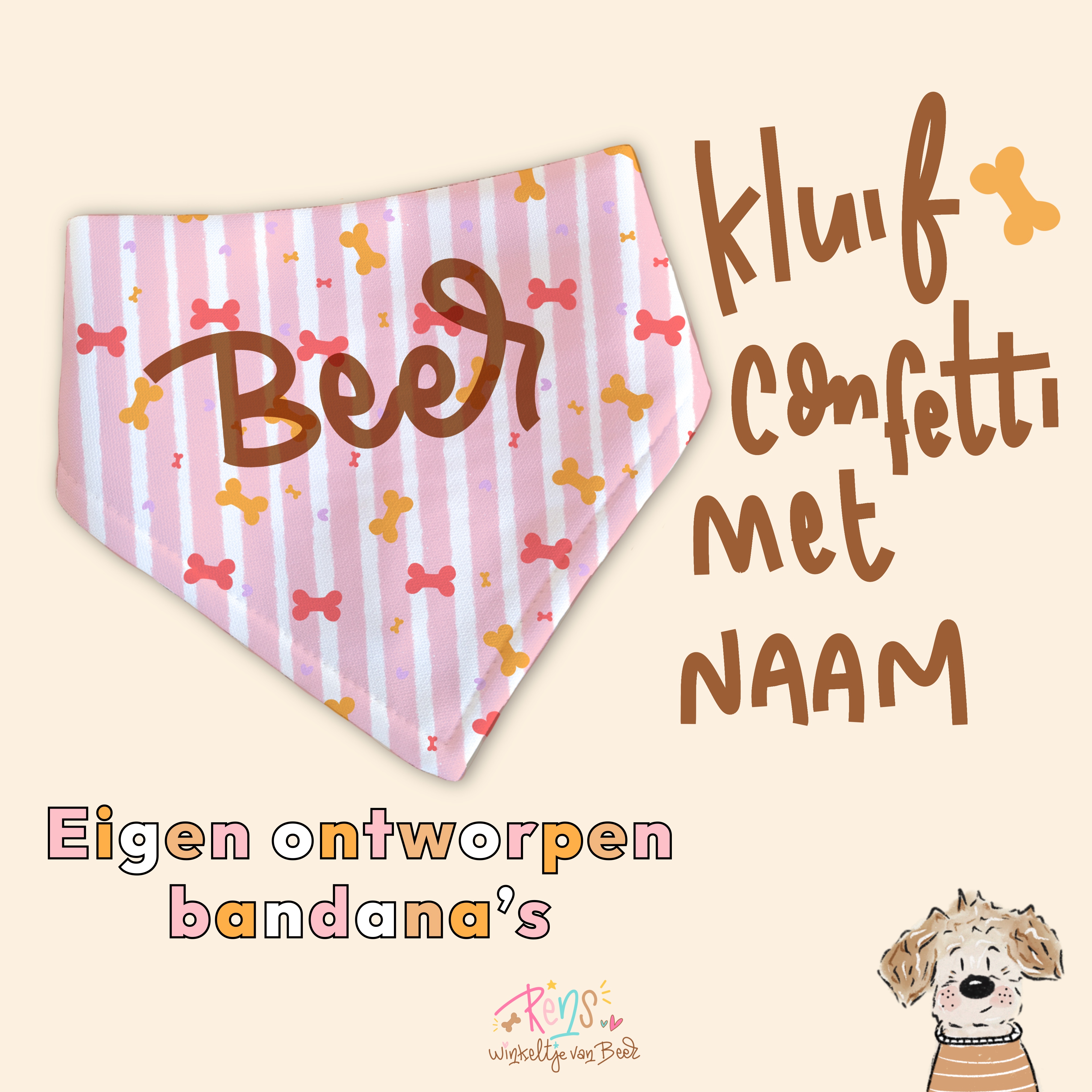 KLUIFCONFETTI MET NAAM - EARLY BIRD PRIJS!