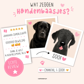 Honden cartoon portretje 2026 | incl A4 & A6 art prints