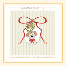 Schilderijtje Mistletoe | 1 en 2 hondjes Restyle