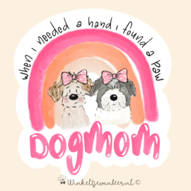 Restyle  Rainbow pink dogmom- 2 hondjes