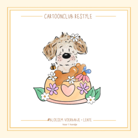 Bloesem voerbakje | 1 en 2 hondjes Restyle