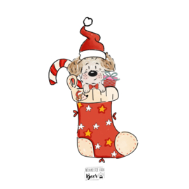 Christmas Sock voor 1 hondje Restyle