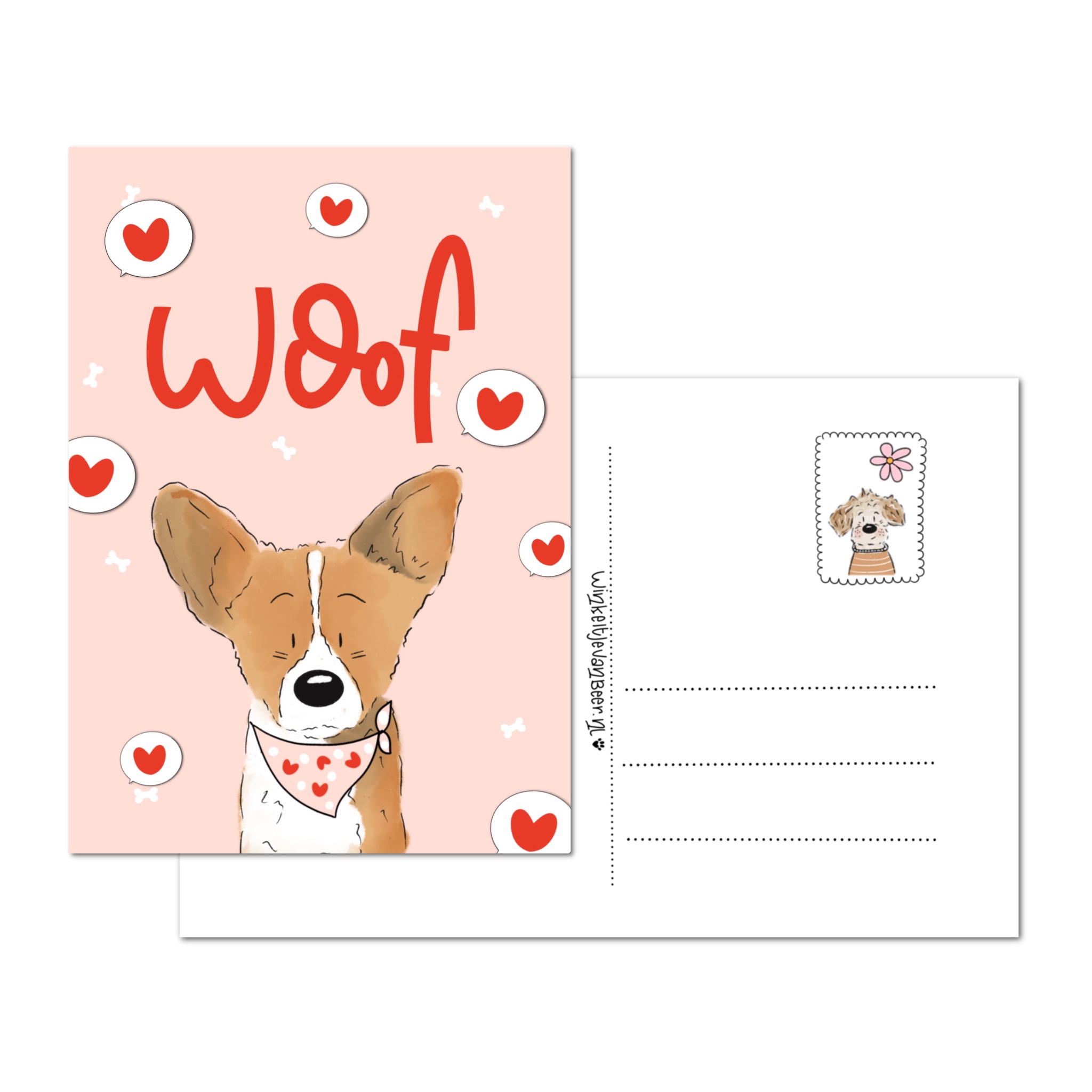 WOOF met hartjes