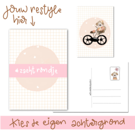 10 X ZACHT POEDER RONDJE | ACHTERGROND | KAARTJES VOOR JOUW RESTYLE