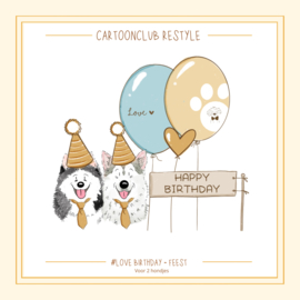 Love Birthday | 1 en 2 hondjes Restyle
