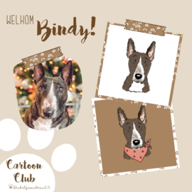 Cartoondoggie basis  voor 1 hondje incl. 2 gratis Restyles