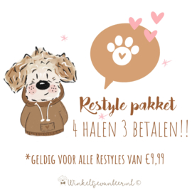 Pakket 4 styles = 1 gratis (alle styles van 9,99)