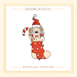 Christmas Sock| 1 en 2 hondjes Restyle