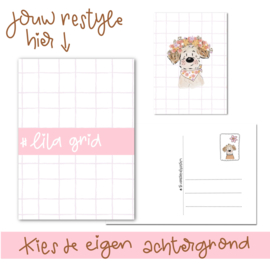 10 X GRID LILA | ACHTERGROND | KAARTJES VOOR JOUW RESTYLE