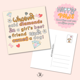 WHOEVER SAID DIAMONDS | HAPPY PAWS KAARTJES