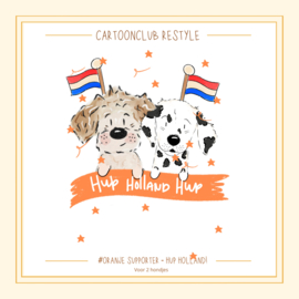 Oranje Supporter | 1 en 2 hondjes Restyle