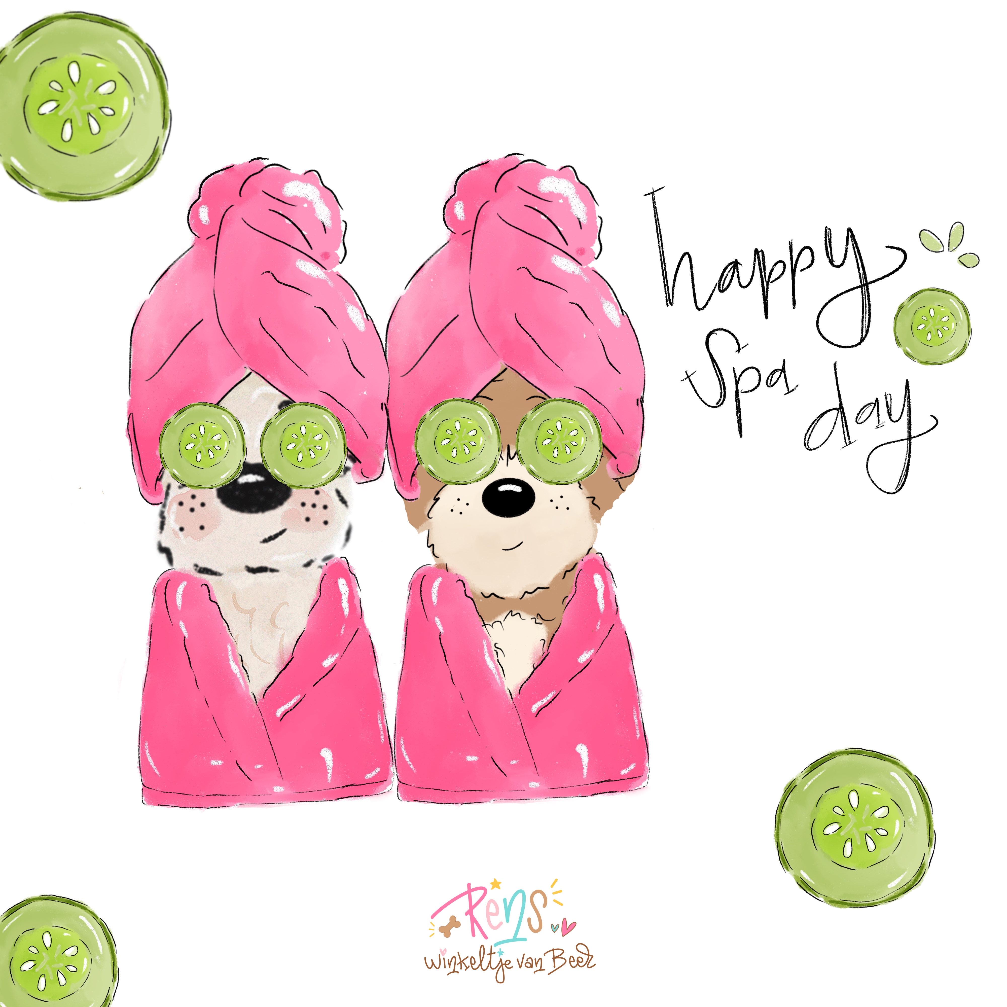 Happy Spa Day  | 2 hondjes