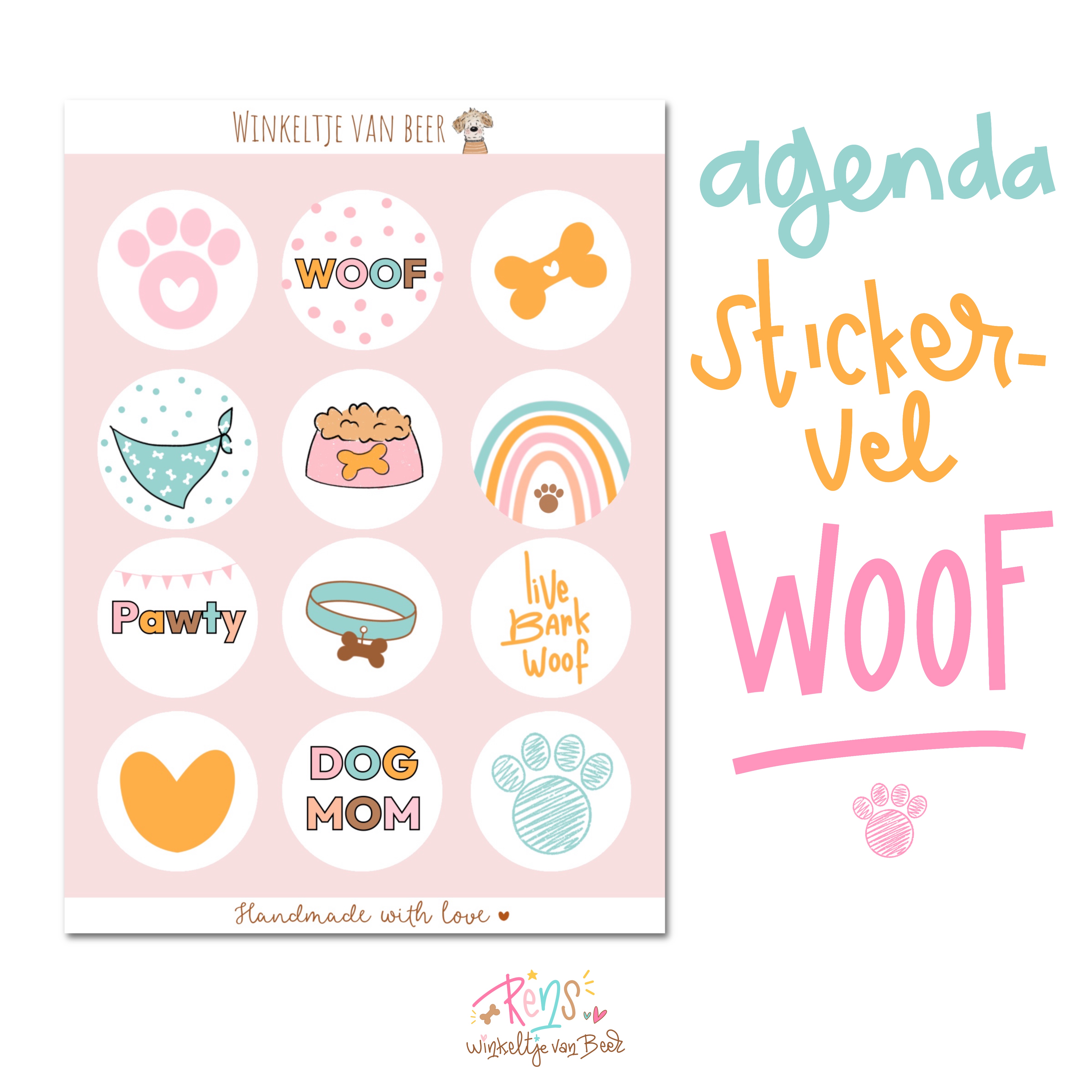 AGENDA STICKERS | WOOF