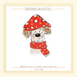 Rood met witte stippen | 1 en 2 hondjes Restyle