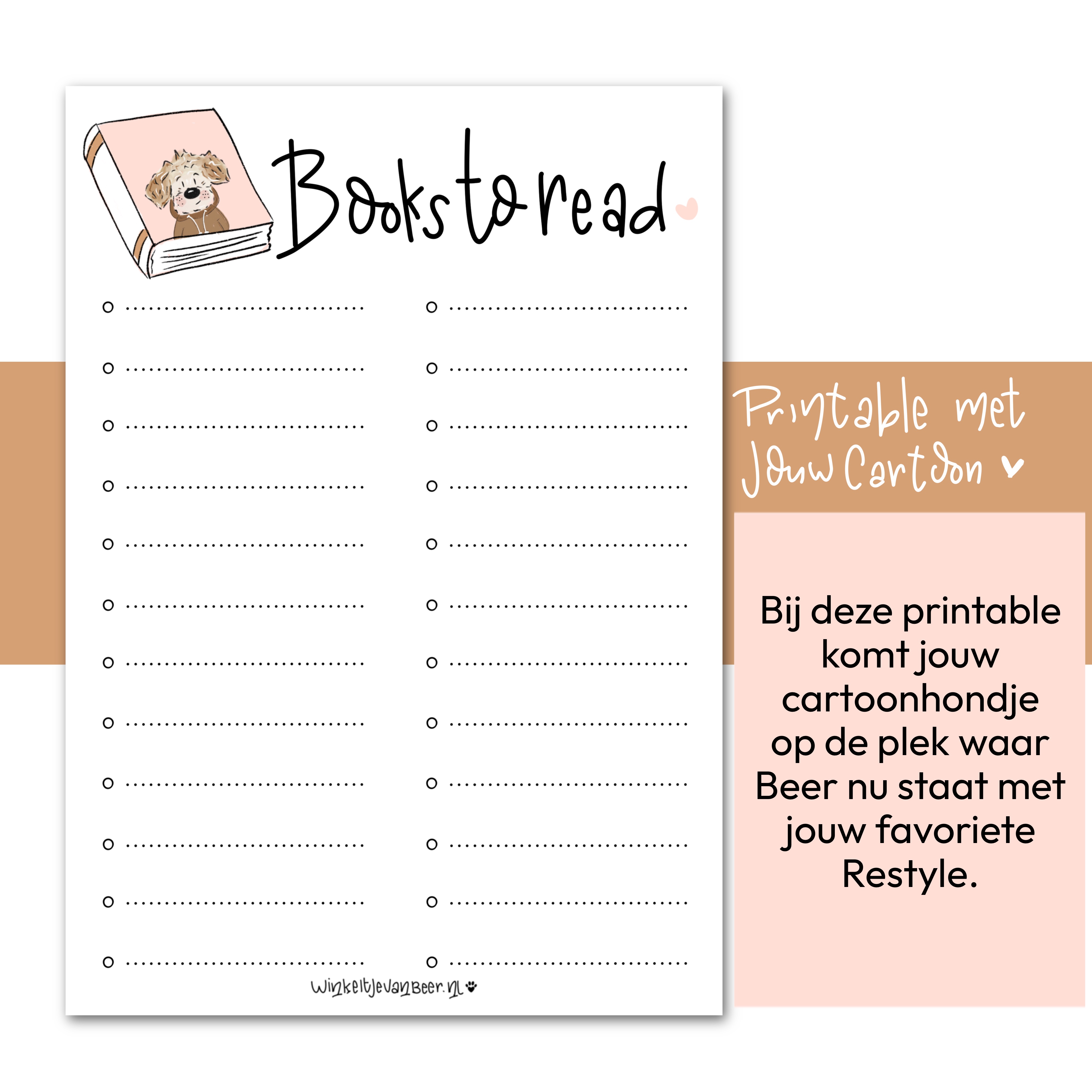 BOOKS TO READ - met boek illustratie