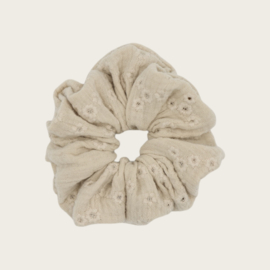SCRUNCHIE FLOWERS BEIGE