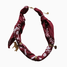 Bandana ketting | Bordeaux