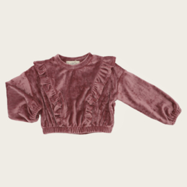 CROPPED SWEATER BILLI VELVET OLD PINK