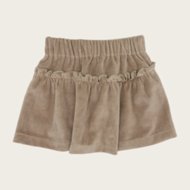 RUFFLE SKIRT SOPHIE NICKY VELOURS BEIGE