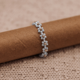 ARMBANDJE FLOWERS VINTAGE BLUE