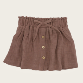 SKIRT IZZY MOUSSELINE BROWN MAUVE