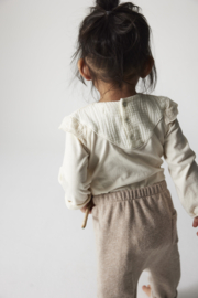 MY LITTLE COZMO | ORGANIC FLOUNCED BODYSUIT | IVORY