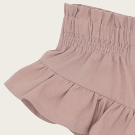 RUFFLE SHORTS PEARL OLD PINK
